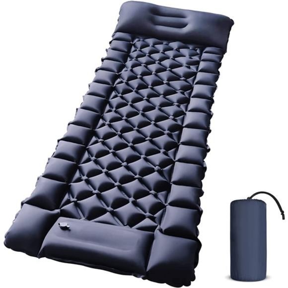 Sleeping Pad - Ultralight Inflatable Sleeping Mat with Built-in Foot Pump